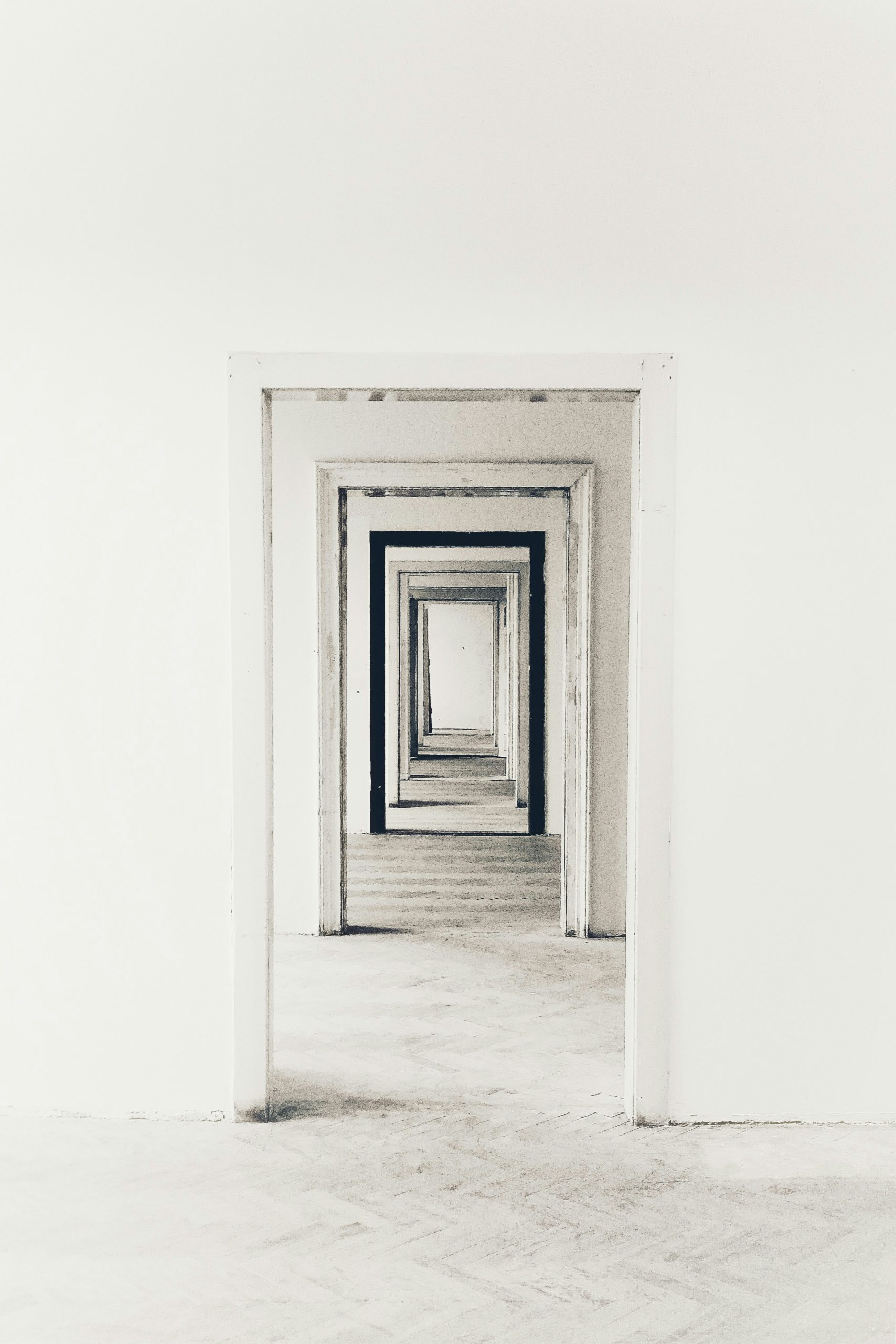 Photo of doorways in a row.